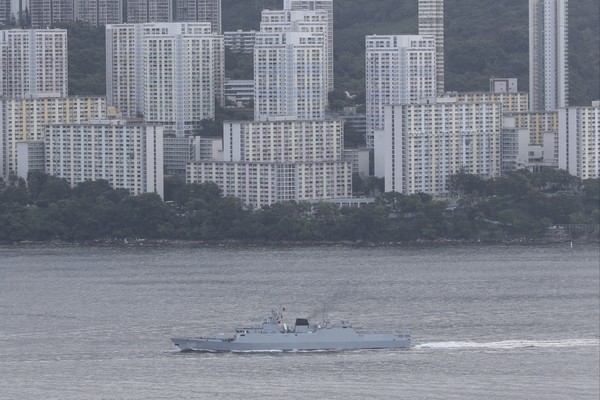 2013년 이후 홍콩의 중국 해군 부대에 배치된 056형 '후이저우'함. 사진=SCMP