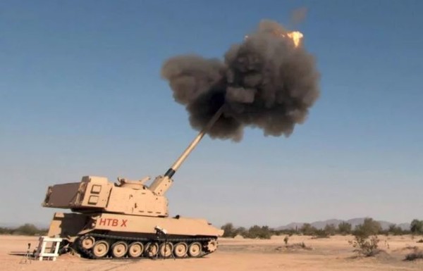 2019년 초 시험 당시 XM1299 차세대 곡사포가 포탄을 발사하고 있다. 사진=미국 육군