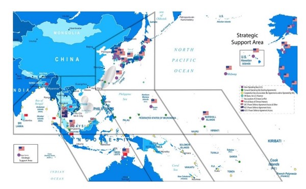 인도태평양지역 미군 배치현황. 사진=미육군대학원 전략연구원