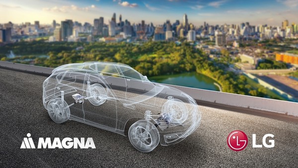 LG전자와 캐나다 자동차 부품회사 마그나가 합작회사를 설립하기로 했다. 사진은 두 회사 합작 관련 이미지.사진=LG전자