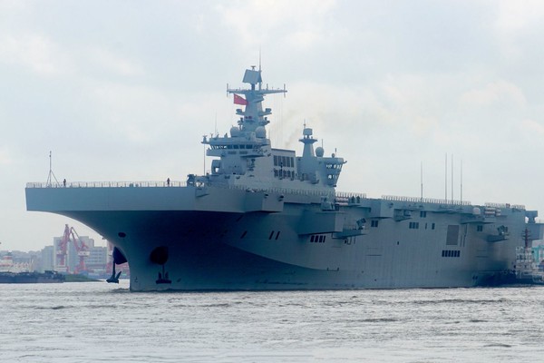 중국 해군의 하이난급 대형 강습상륙함 2번함 광시함. 사진=지미챈 트위터