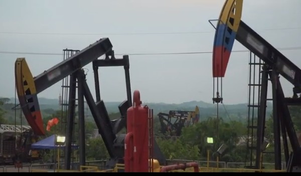 미국 석유회사 옥시덴털의 콜롬비아 유전의 석유채굴 펌프(노딩 당키). 사진=옥시덴털