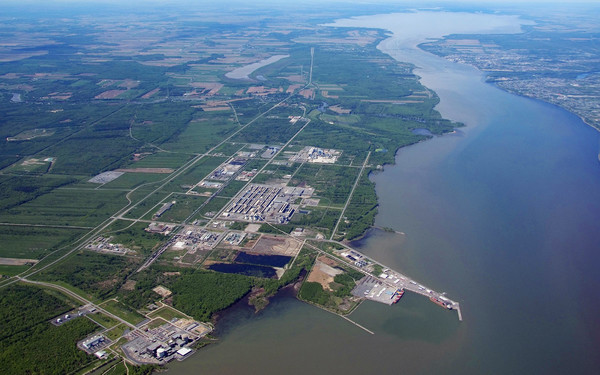 캐나다 퀘벡주 베캉쿠르 산업단지 전경. 독일 화학업체 바스프도 이 단지에서 이차전지 양극재 소재를 생산한다. 사진=바스프