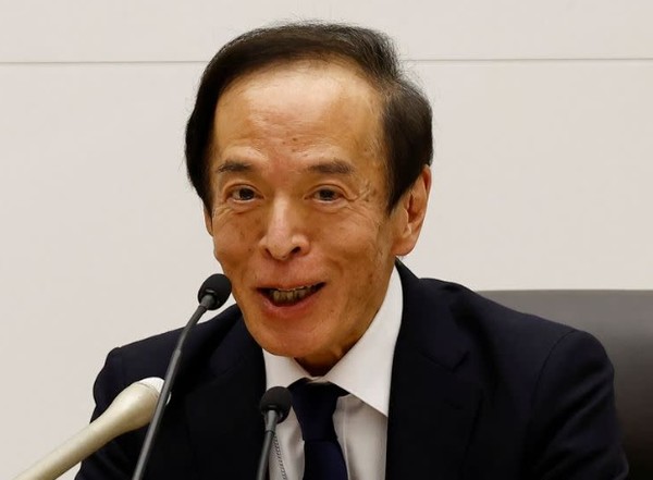 우에다 가즈오 일본 중앙은행 일본은행 총재가 19일 강연에서 발언하고 있다. 사진=아시아파이낸셜