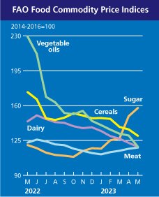 주요 곡물가격 지수 추이. 사진=FAO