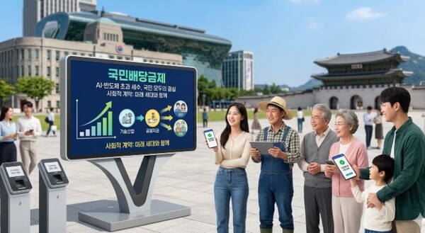 AI 반도체 초과세수를 국민 배당금으로 주자는 김용범 청와대 정책실장의 제안이 나왔다.사진은 구글 AI로 생성한 이미지. 사진=구글AI